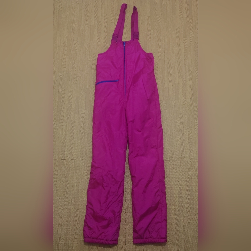 Vintage Rodeo Ski Dungarees Padded Pink Zip Up Women's Small - Picture 1 of 12